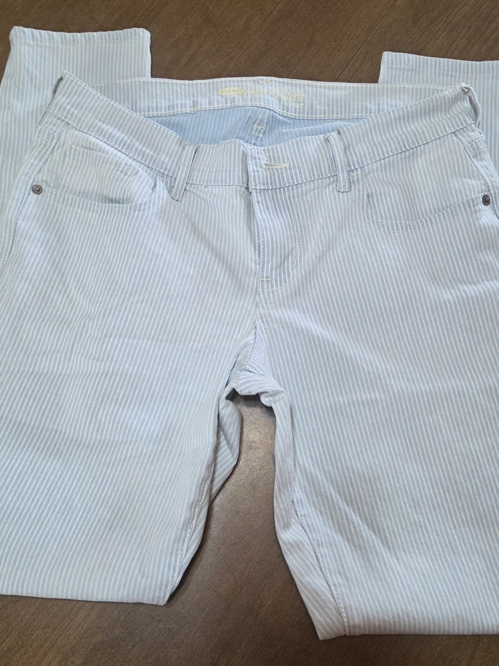 Old Navy Light Blue Pinstripe